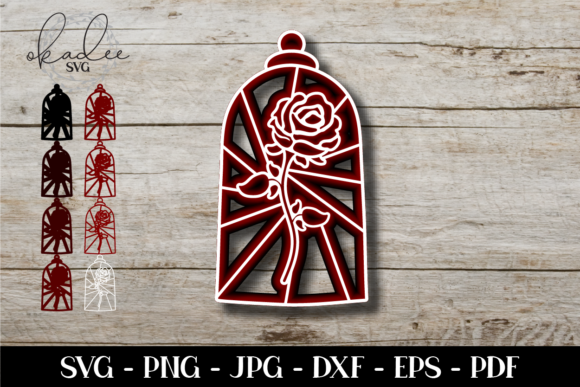 3D Enchanted Rose Mandala, Rose