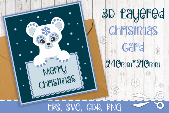 3D Layered Christmas Card with Bear Review