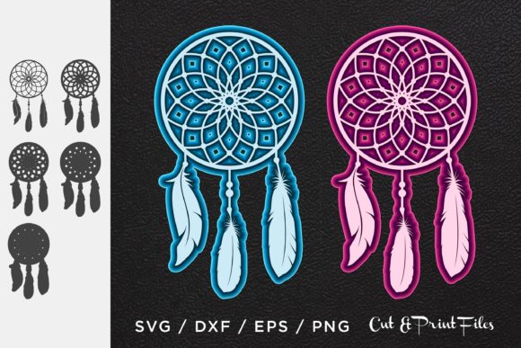 3D Layered Dream Catcher SVG for Local Business Branding
