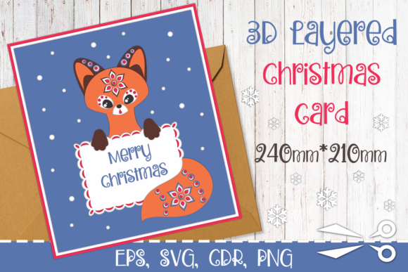 3D SVG Christmas Card with Fox: A Design Asset for Polished Content Publishing
