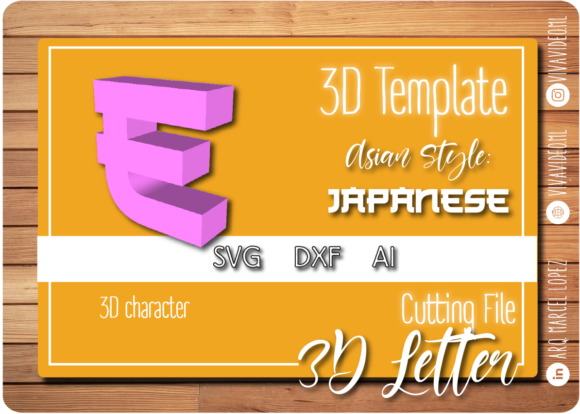3D SVG Letter E with Asian Aesthetic for Branding & Marketing