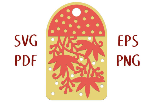 Autumn Vine Layered Gift Tag 3D SVG for Shapes Enthusiasts