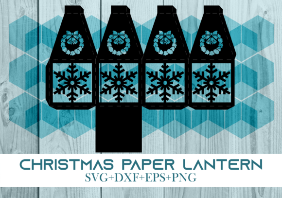Christmas Paper Lantern Series 0548 – A Festive 3D SVG for Holiday Merch