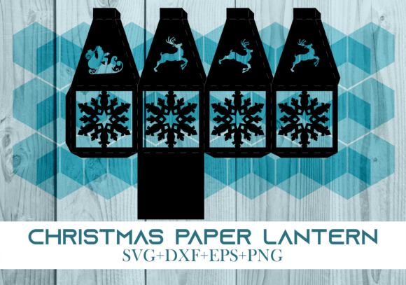 Christmas Paper Lantern Series 0570: A Festive 3D SVG Graphic for Handmade Projects