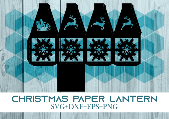 Christmas Paper Lantern Series 0596 – A 3D SVG Design for Holiday Branding