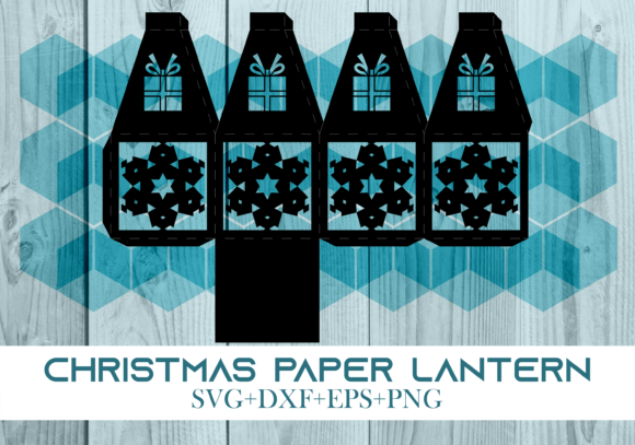 Christmas Paper Lantern Series 0603 – A 3D SVG Graphic for Holiday Publishing