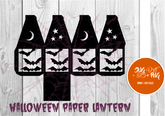 Halloween Paper Lantern Series 094: A 3D SVG Shape for Seasonal Design
