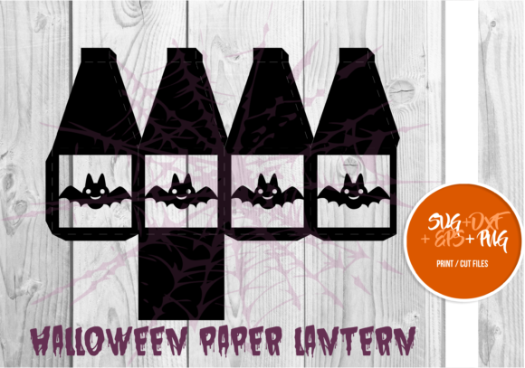 Halloween Paper Lantern Series 103: A 3D SVG Shape for Seasonal Editorial Elegance