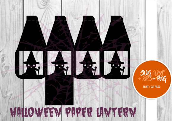 Halloween Paper Lantern Series 105: A 3D SVG Shape for Seasonal Design Projects