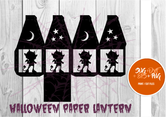 Halloween Paper Lantern Series 122: A 3D SVG Shape for Seasonal Design