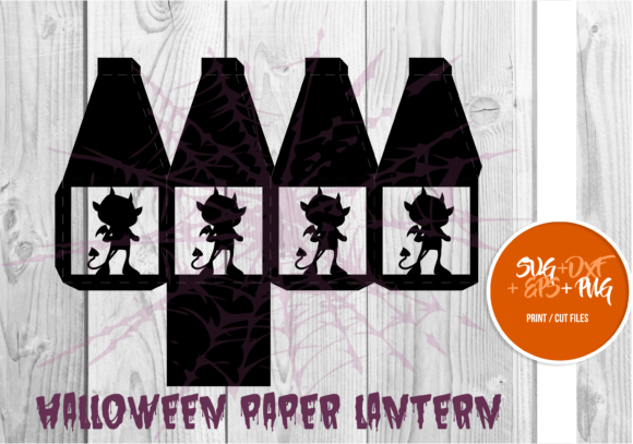 Halloween Paper Lantern Series 123: A Festive 3D SVG Shape for Digital Sellers