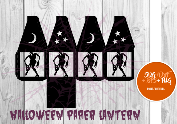 Halloween Paper Lantern Series 137: A Festive 3D SVG Shape for Crafters