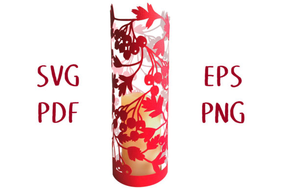 Hawthorn Berry Lantern 3D SVG: A Botanical Design Asset for Branding