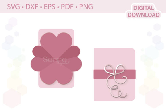 Heart Explosion Card Cut File 3D SVG Shapes