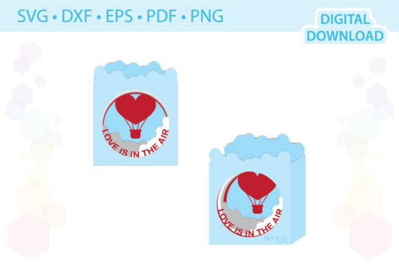Love is in the Air Tunnel Card Cut File